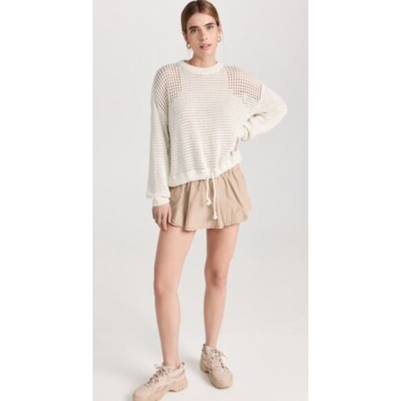 Sweaty Betty white open knit drawstring waist sweater - Picture 8 of 8